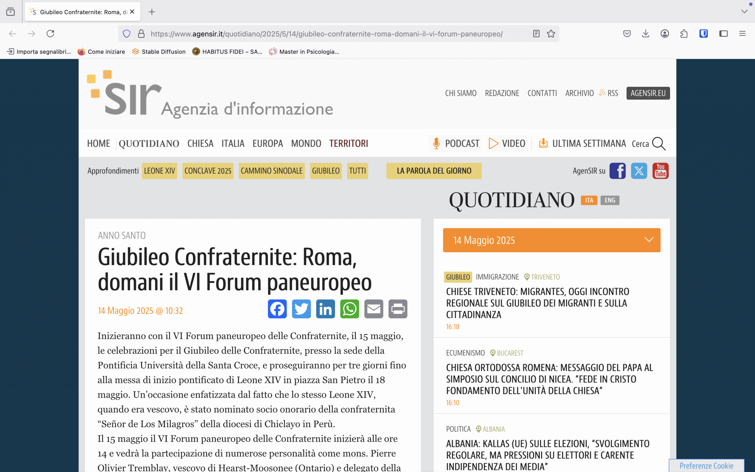 SIR - Servizio Informazione Religiosa