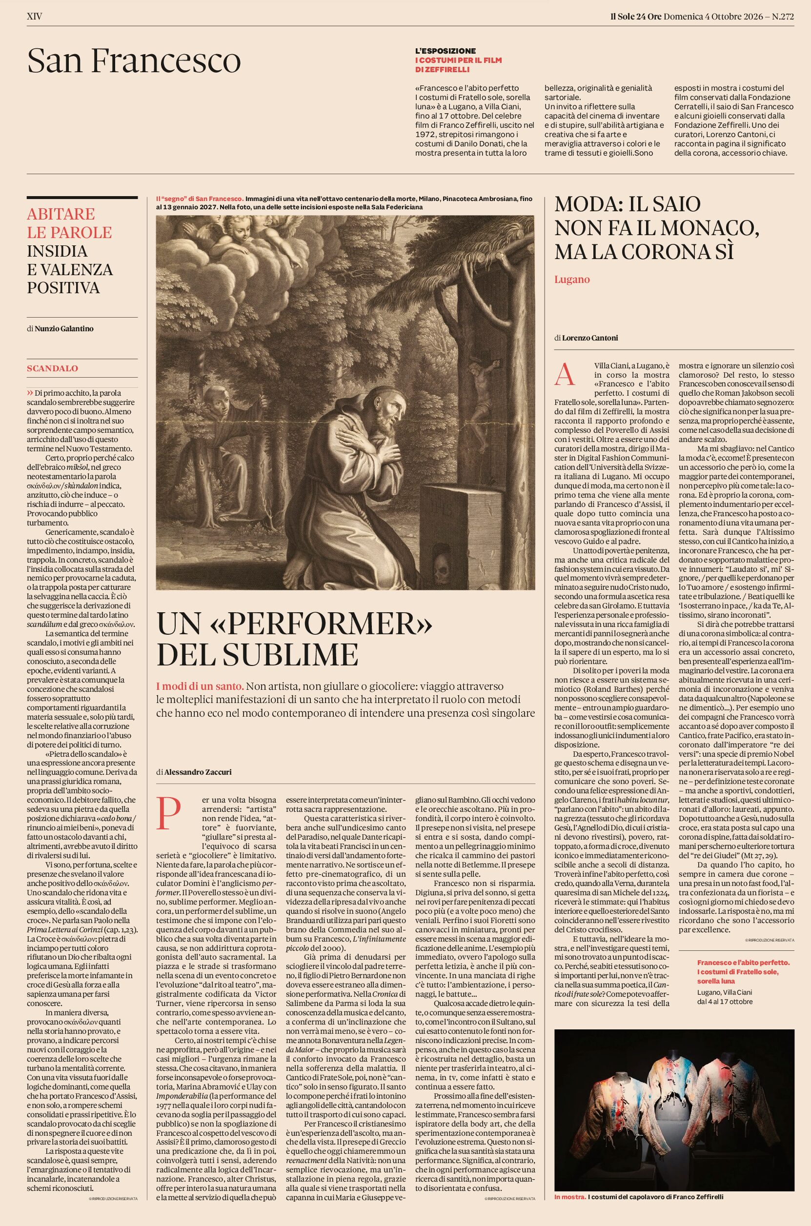Il Sole 24 Ore, domenica 4 ottobre 2026